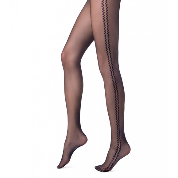 Conte Bliss 20 Den - Fantasy Women's Pantyhose with Zig-Zag Pattern on both side - Picture 4 of 6